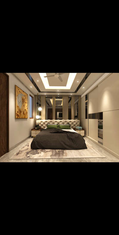 Ceiling, Lighting, Bedroom, Furniture, Storage Designs by Interior Designer Gursahib Singh, Delhi | Kolo