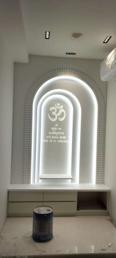 Prayer Room, Storage Designs by Contractor Afjal Saifi, Ghaziabad | Kolo
