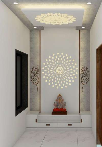 Prayer Room, Storage, Ceiling, Lighting Designs by Carpenter shavej khan sk, Panipat | Kolo