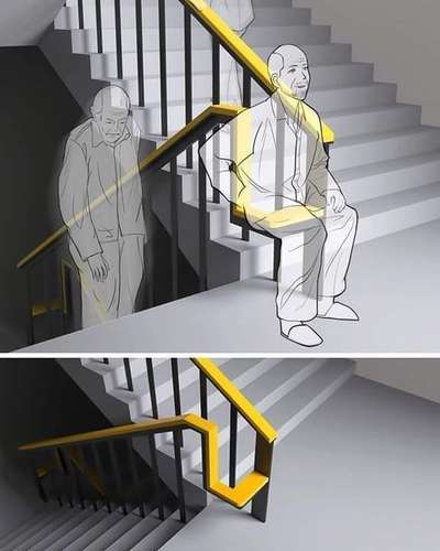 Staircase Designs by Civil Engineer KISHOR  K, Kollam | Kolo