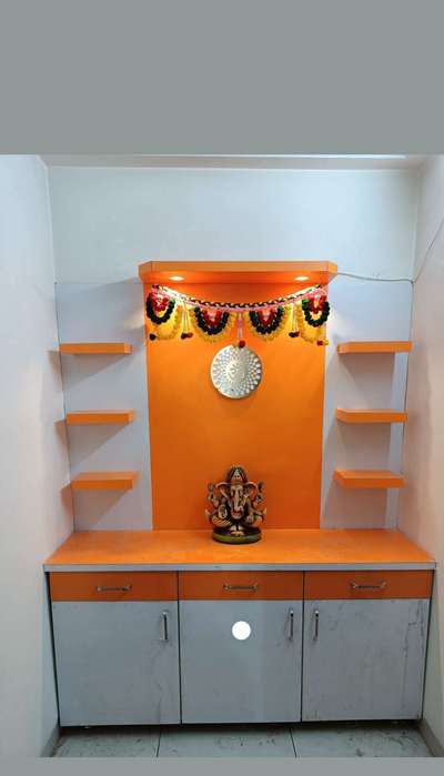Prayer Room, Storage Designs by Carpenter Mr Suthar, Udaipur | Kolo