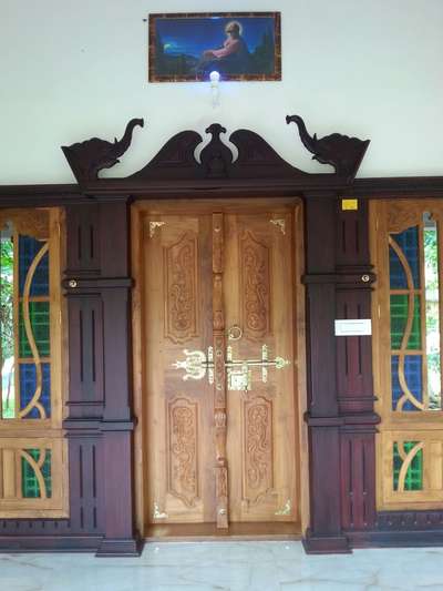 Door, Exterior Designs by Civil Engineer SUNU BHASKARAN, Pathanamthitta | Kolo
