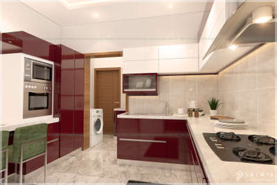Kitchen, Lighting, Storage, Door Designs by Civil Engineer aromal prakash, Thrissur | Kolo