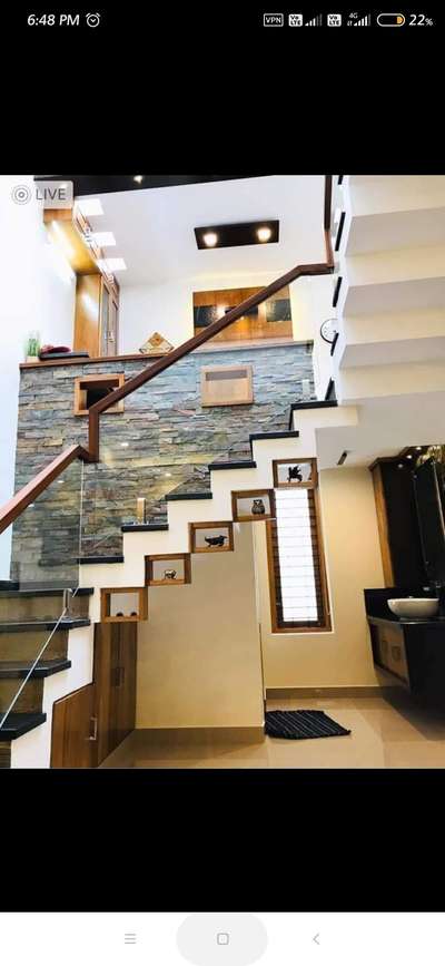 Staircase, Storage, Home Decor, Lighting Designs by Carpenter Byju Krishnan, Palakkad | Kolo