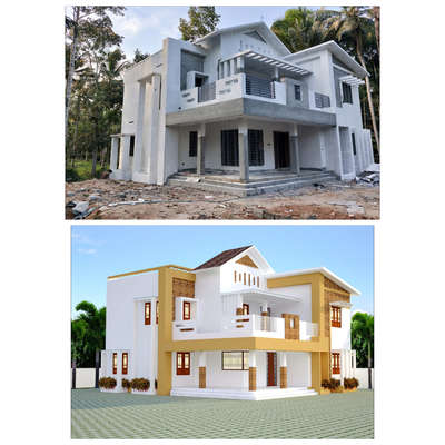 Exterior, Plans, Outdoor, Home Decor, Staircase Designs by Civil Engineer Prasanth Priyavrathan, Alappuzha | Kolo