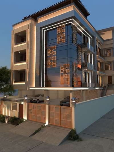 Exterior, Lighting Designs by Civil Engineer INVZ DZYN, Delhi | Kolo