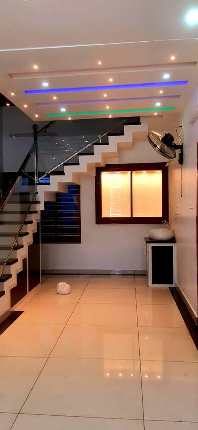 Flooring, Lighting, Staircase Designs by Painting Works sujith kumar, Thiruvananthapuram | Kolo