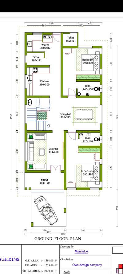 Plans Designs by Civil Engineer manilal asok, Kollam | Kolo