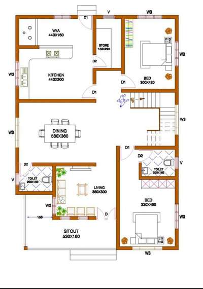Plans Designs by Contractor Dinesh Kalarikkal, Malappuram | Kolo