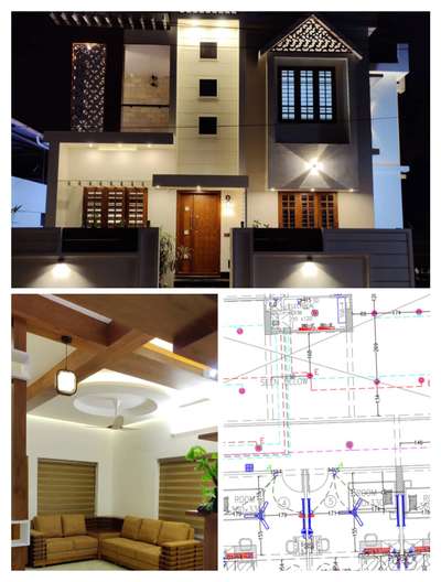 Exterior, Lighting, Plans Designs by Electric Works John Anto, Ernakulam | Kolo