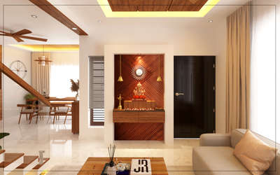 Prayer Room, Storage Designs by Architect Ashly Mary Architects, Ernakulam | Kolo