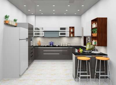 Kitchen, Lighting, Storage, Home Decor Designs by Contractor RP Singh singhpuriya, Delhi | Kolo