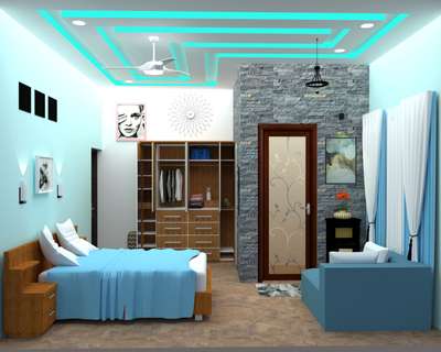 Ceiling, Bedroom, Furniture, Lighting, Storage Designs by 3D & CAD Vishal Kumar, Thiruvananthapuram | Kolo
