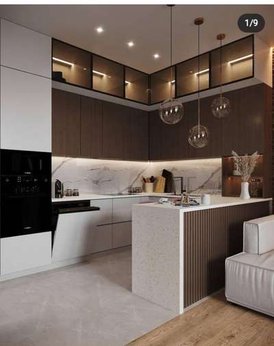 Kitchen, Storage, Lighting Designs by Interior Designer Mahfooz Ali  M S Interior, Gurugram | Kolo