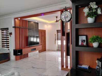 Flooring, Lighting, Living, Home Decor, Storage Designs by Interior Designer Visakh Krishna, Kottayam | Kolo