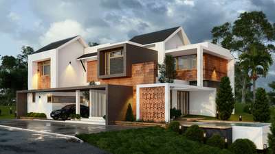Exterior Designs by Civil Engineer Green Ark  Architects  Builders, Thiruvananthapuram | Kolo