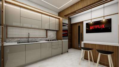 Door, Kitchen, Furniture, Storage, Lighting Designs by Architect SHAHUL HAMEED, Malappuram | Kolo