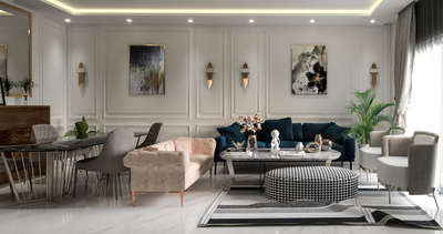 Lighting, Living, Furniture, Table, Wall Designs by Architect Shivam nanda, Gurugram | Kolo