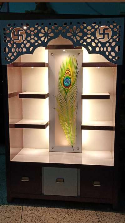 Prayer Room, Storage, Lighting Designs by Contractor रमेश कुमार जाँगिड, Jaipur | Kolo