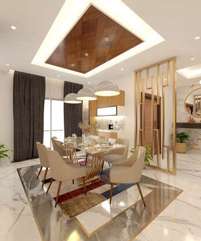 Ceiling, Dining, Furniture, Table Designs by Civil Engineer Sarath S, Alappuzha | Kolo