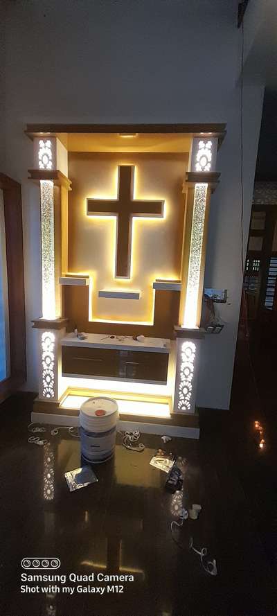 Prayer Room, Lighting Designs by Plumber Giji Jose Chittedathu, Kasaragod | Kolo