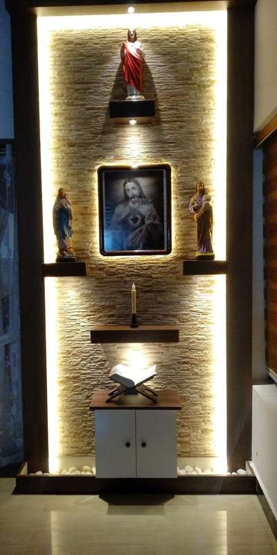 Lighting, Storage, Prayer Room Designs by Interior Designer Native  Associates , Wayanad | Kolo