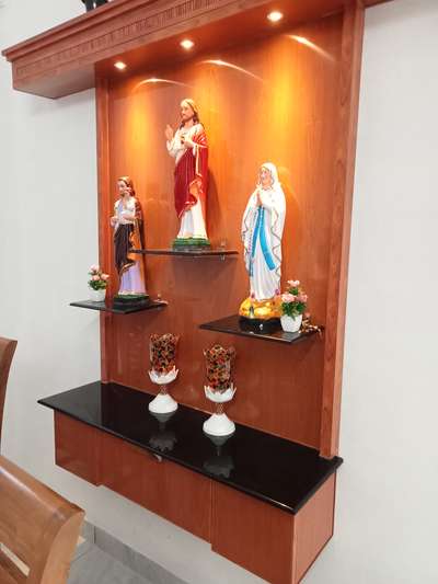 Lighting, Prayer Room, Storage Designs by Building Supplies Ranjith k k, Thrissur | Kolo