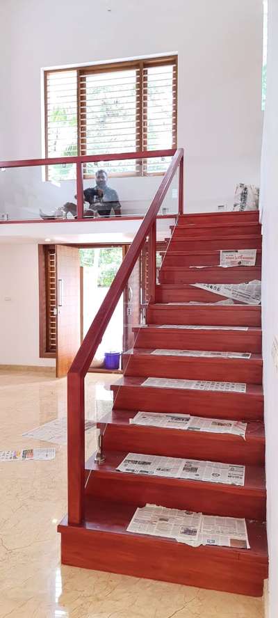 Staircase, Window Designs by Painting Works Savad M Alinchuvad, Malappuram | Kolo