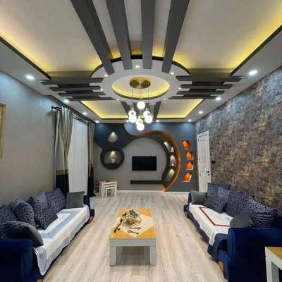 Ceiling, Furniture, Lighting, Living, Table Designs by Contractor Mohd Arif, Ujjain | Kolo