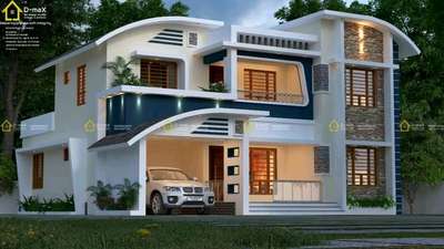 Exterior, Lighting Designs by Civil Engineer MADHEENA BUILDERS ❤️❤️, Malappuram | Kolo