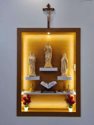 Prayer Room, Storage Designs by Contractor vishnu V V, Thrissur | Kolo
