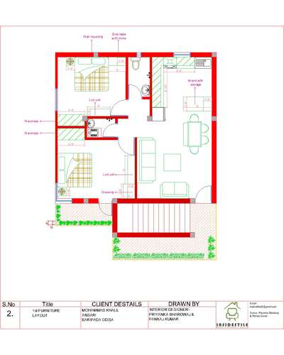 Plans Designs by Interior Designer Priyanka Bhardwaj, Faridabad | Kolo
