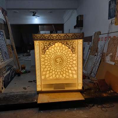 Lighting, Prayer Room, Storage Designs by Contractor ratan suthar, Chittorgarh | Kolo