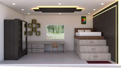 Ceiling, Lighting, Storage Designs by Civil Engineer KADAMs construction, Indore | Kolo