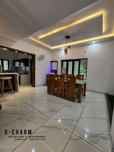 Dining, Furniture, Table, Ceiling, Lighting Designs by Interior Designer Shyam p, Malappuram | Kolo