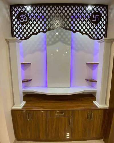 Prayer Room, Lighting, Storage Designs by Carpenter khusnawaj khan , Delhi | Kolo