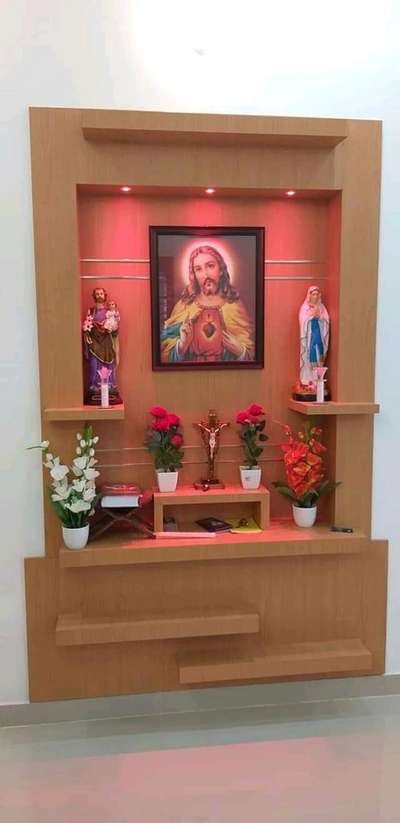 Lighting, Prayer Room, Storage Designs by Carpenter Dhanesh  C S, Ernakulam | Kolo