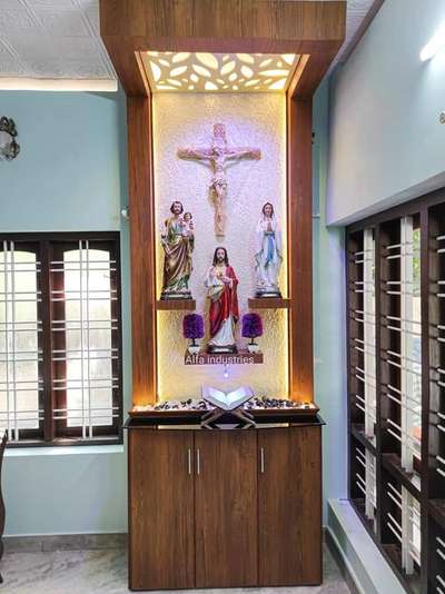 Prayer Room Designs by Interior Designer QFAB Interiors, Kottayam | Kolo