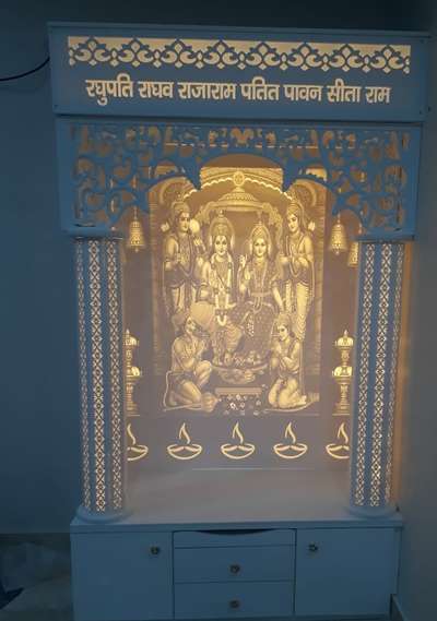 Lighting, Prayer Room, Storage Designs by Contractor LAKSHITA Interior, Delhi | Kolo