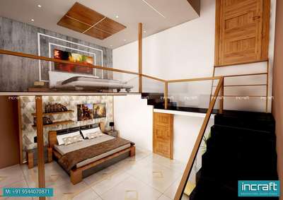 Bedroom, Furniture, Lighting, Staircase Designs by 3D & CAD Incraft Design Studio, Palakkad | Kolo