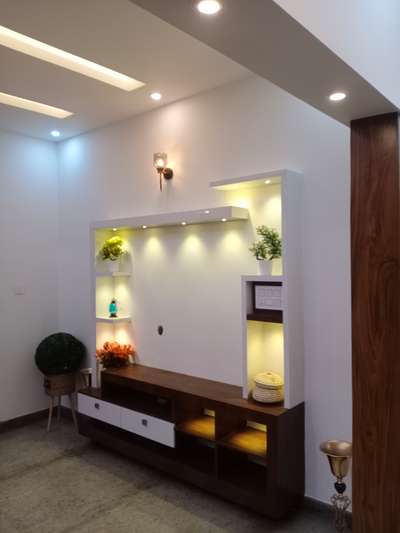 Ceiling, Lighting, Living, Storage, Home Decor Designs by Architect Design World Interiors, Kozhikode | Kolo