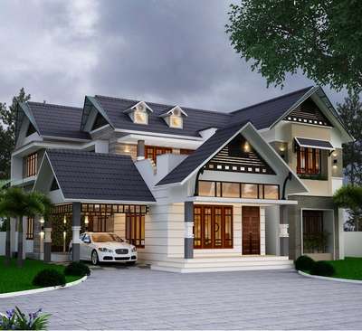Exterior, Lighting Designs by Contractor MN Construction, Palakkad | Kolo