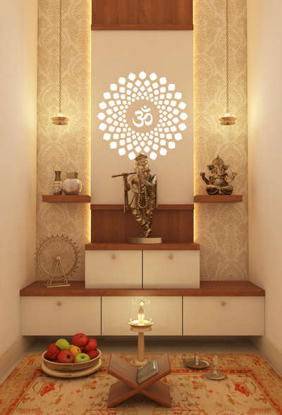 Prayer Room, Storage Designs by 3D & CAD Vibin wilson, Thrissur | Kolo