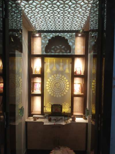Ceiling, Lighting, Prayer Room, Storage Designs by Electric Works Rk Kumar, Sikar | Kolo