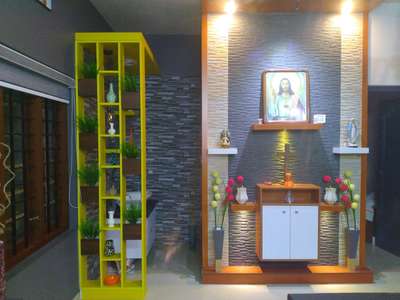 Prayer Room, Lighting, Storage Designs by Interior Designer Reynold Mj Reynold Mj, Ernakulam | Kolo
