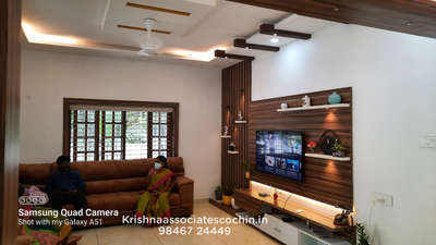 Ceiling, Lighting, Living, Furniture, Storage Designs by Interior Designer unni Krishnan, Ernakulam | Kolo