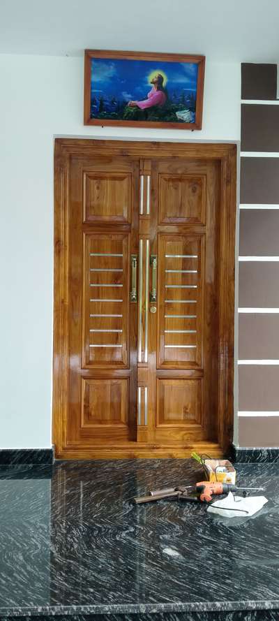 Door, Flooring, Wall Designs by Carpenter bineesh joseph, Kannur | Kolo