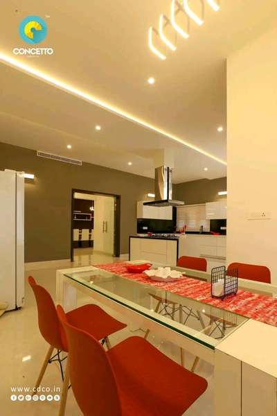 Ceiling, Kitchen, Lighting, Storage Designs by Architect Concetto Design Co, Malappuram | Kolo