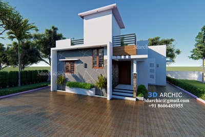Exterior, Outdoor Designs by Architect 🦋3D ARCHIC  DESIGNERS  🦋, Thiruvananthapuram | Kolo