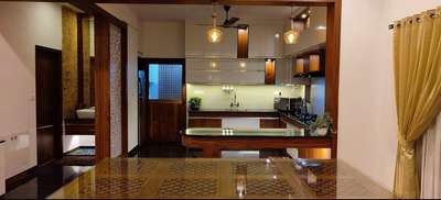 Kitchen, Lighting, Storage, Table Designs by Carpenter Stinu Livera, Ernakulam | Kolo